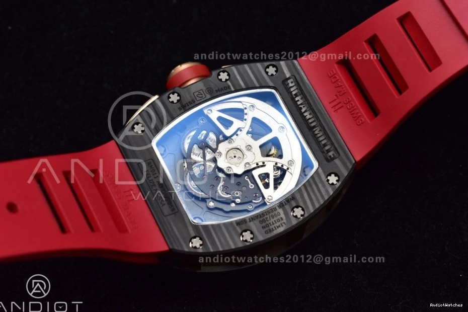 Lotus Edition 1020 RM011 Crystal Dial A7750 V Rubber Red on Strap ModernLook Best Chrono NTPT KVF 1:1 1117